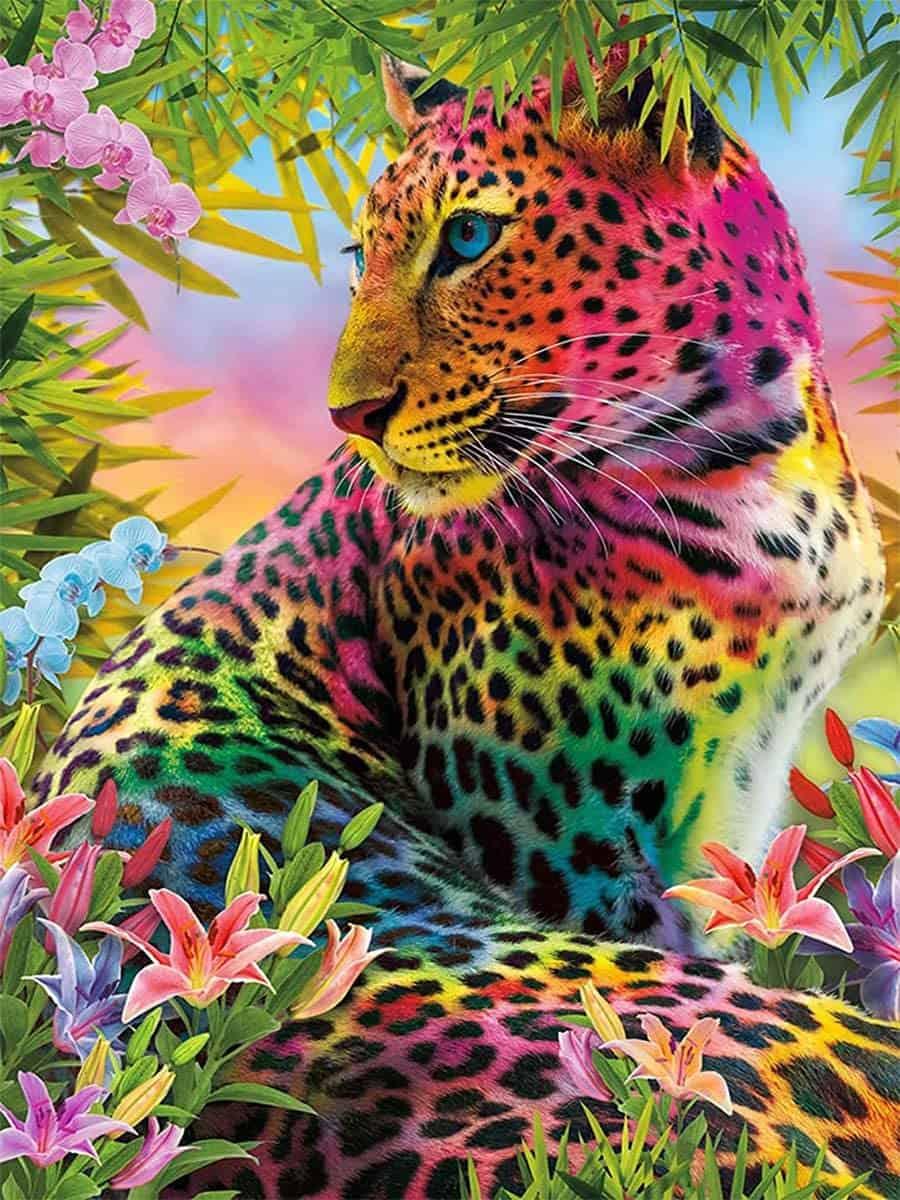 Diamond painting Lampart kolorowy - SEOS Shop ®