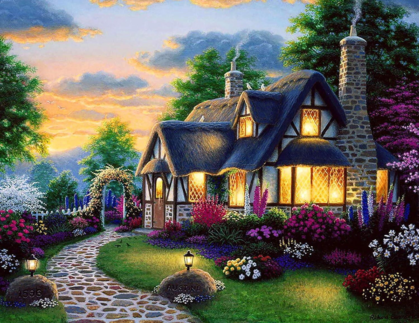 Diamond Painting Berghuis i ogród - SEOS Shop ®
