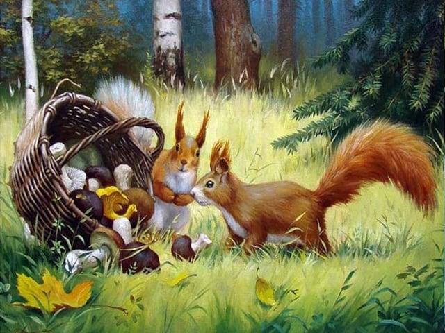 Diamond Painting Wiewiórka z Grzybkiem - SEOS Shop ®