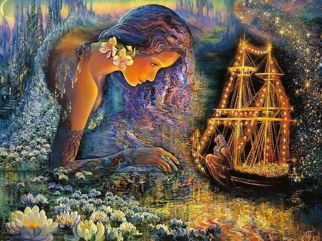 Diamond Painting Wróżki w magicznej łódce - SEOS Shop ®