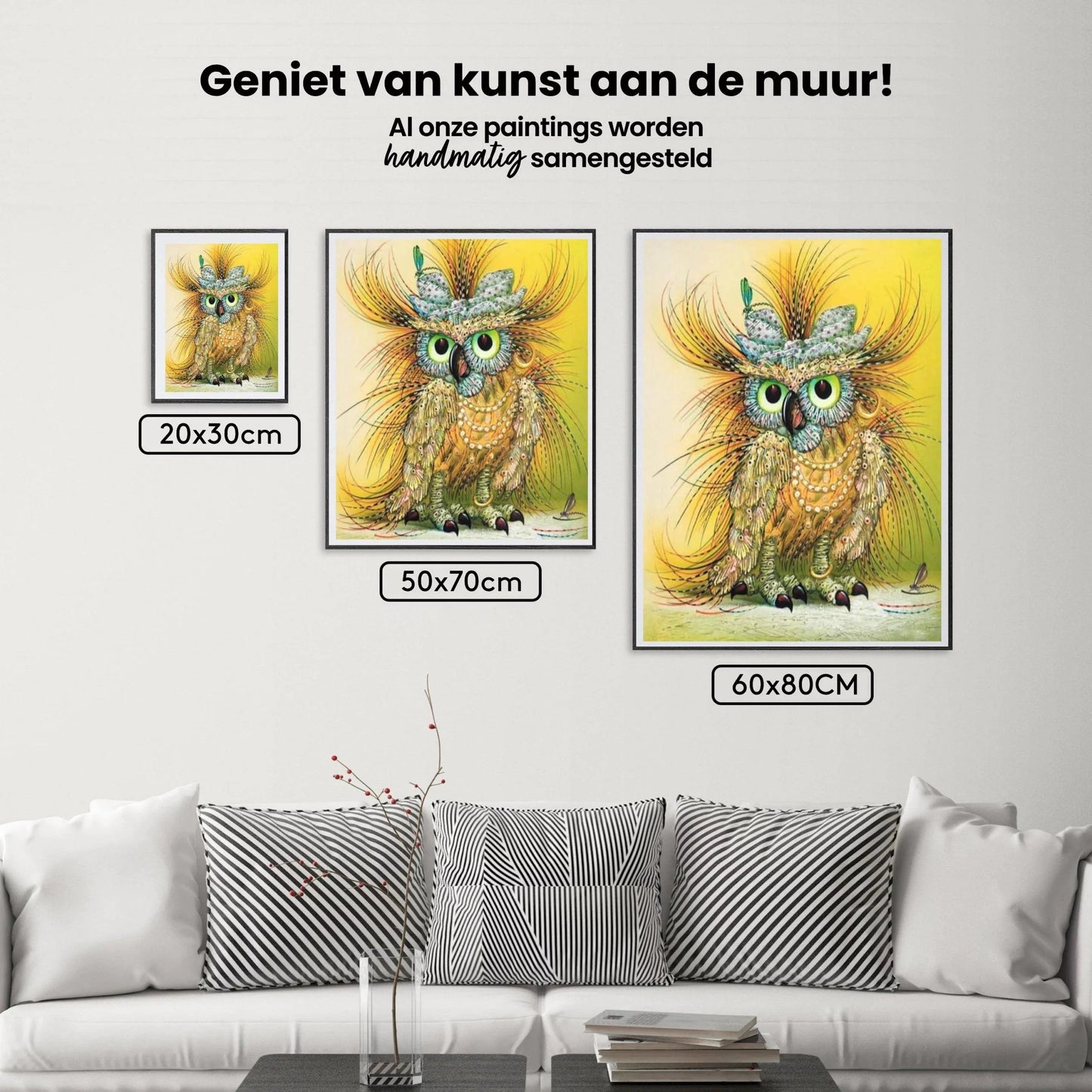 Diamond Painting Żółta abstrakcyjna sowa - SEOS Shop ®