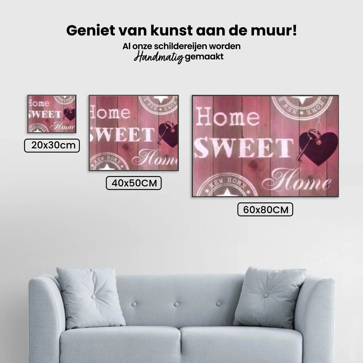 Diamond Painting Home Sweet Home Różowy 30x20cm – SEOS Shop ®