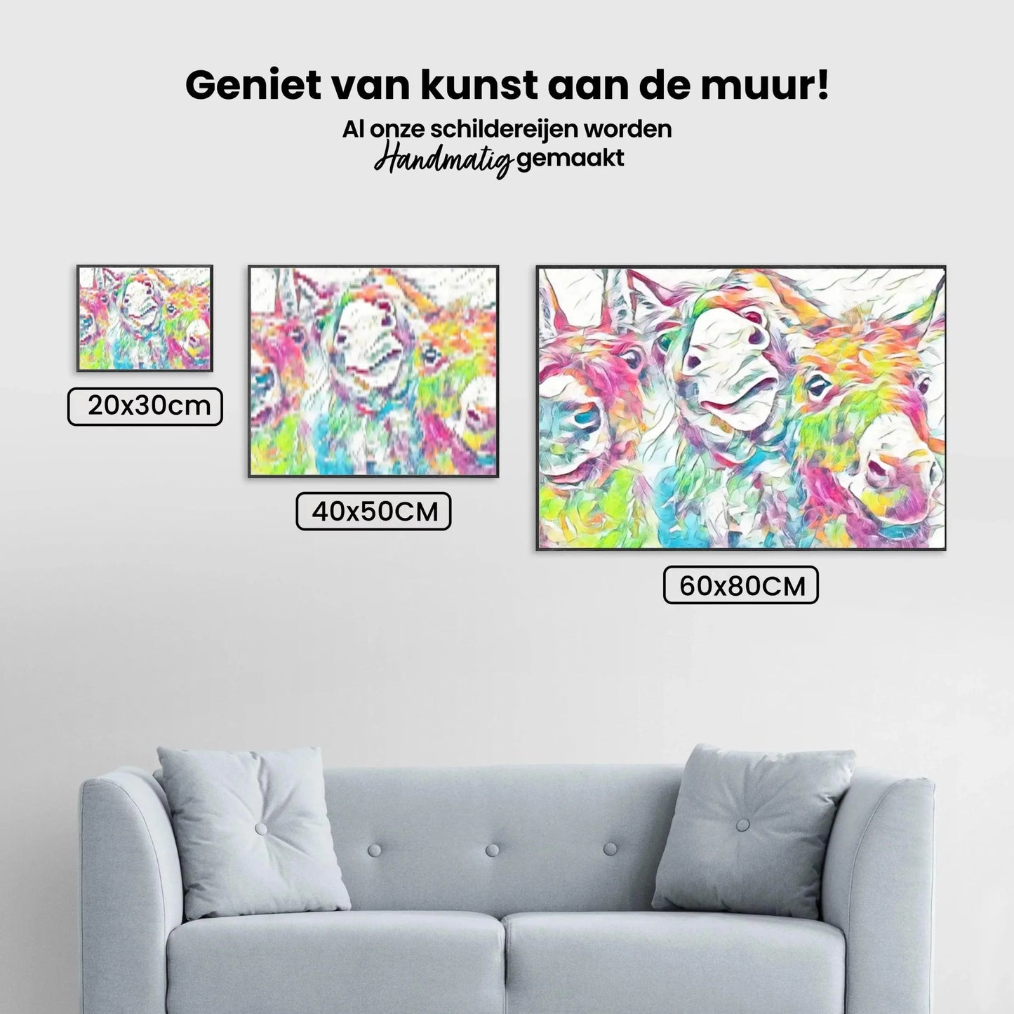 Diamond Painting Kolorowe osły - SEOS Shop ®