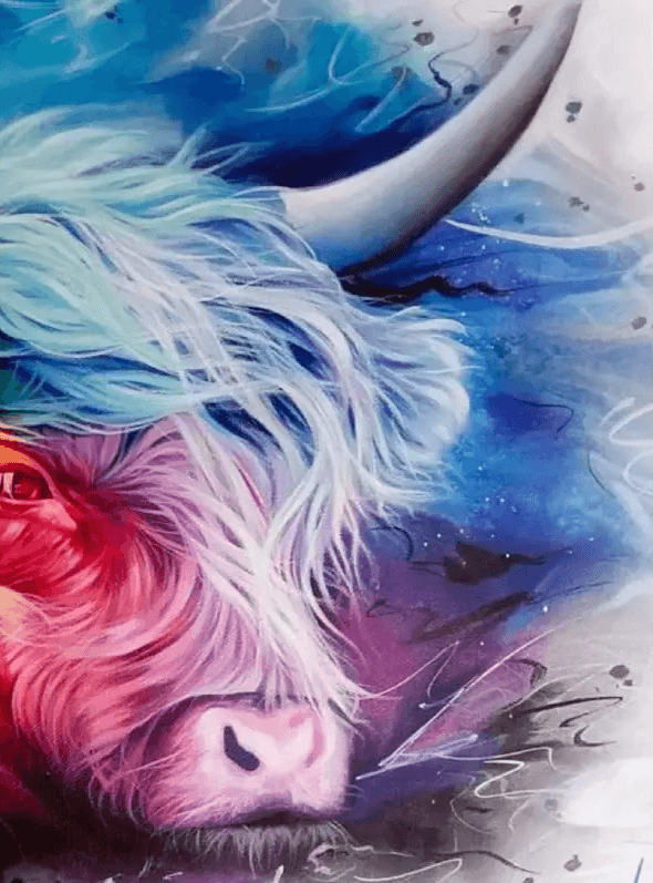Diamond Painting Kolorowy szkocki wysokogórski - SEOS Shop ®