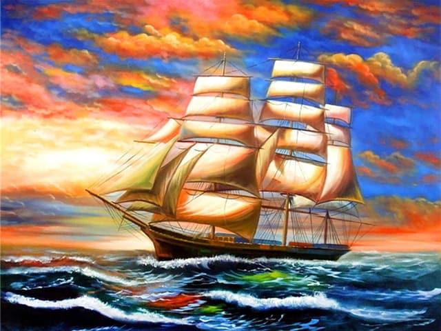 Diamond Painting Kolorowa żaglówka - SEOS Shop ®