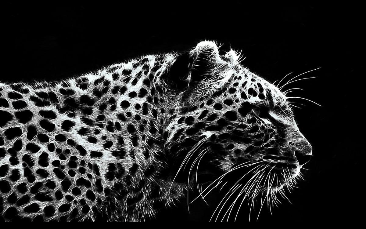 Diamond Painting Lampart czarno-biały - SEOS Shop ®