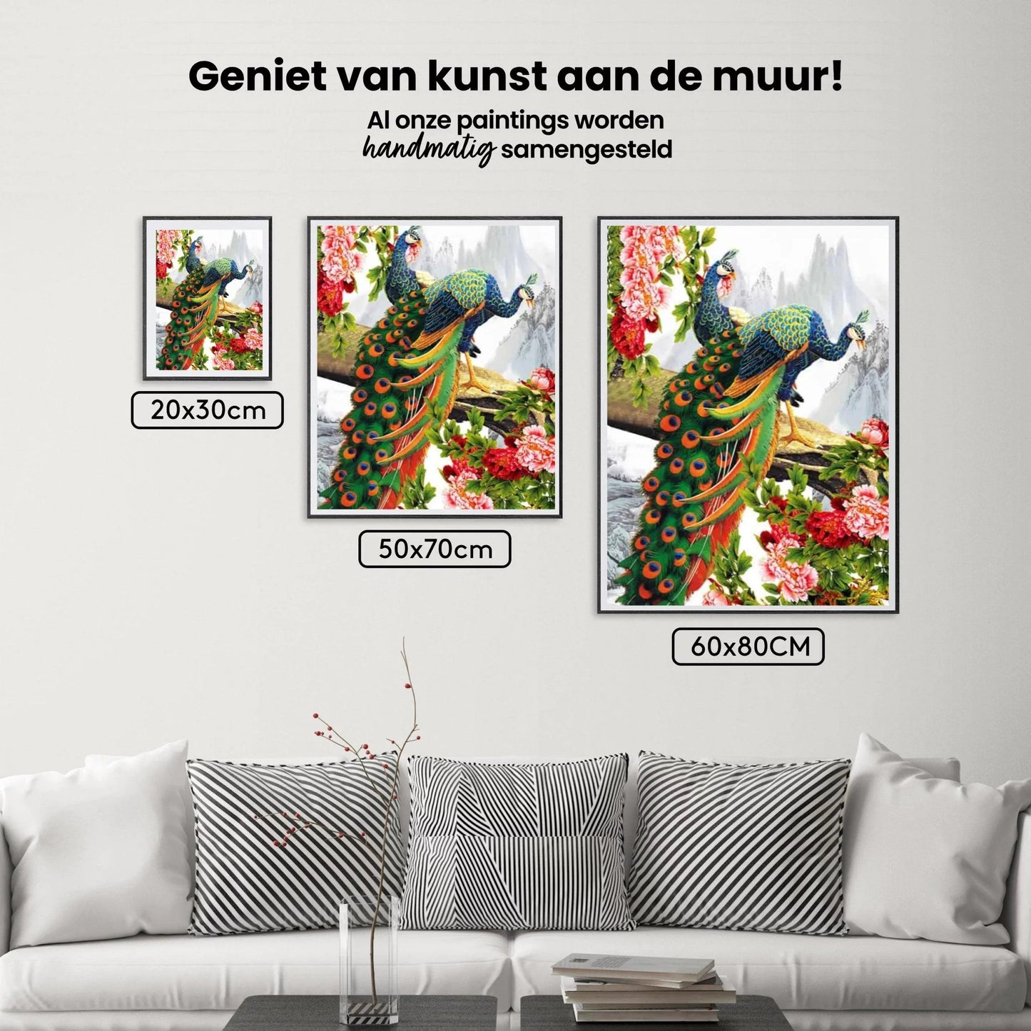 Diamond Painting Piękny paw z kwiatem - SEOS Shop ®