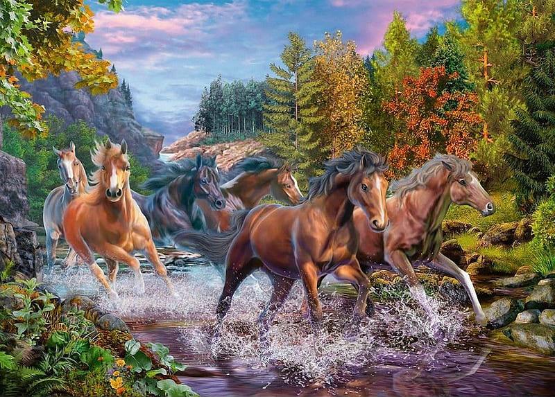 Diamond Painting Biegnące konie - SEOS Shop ®