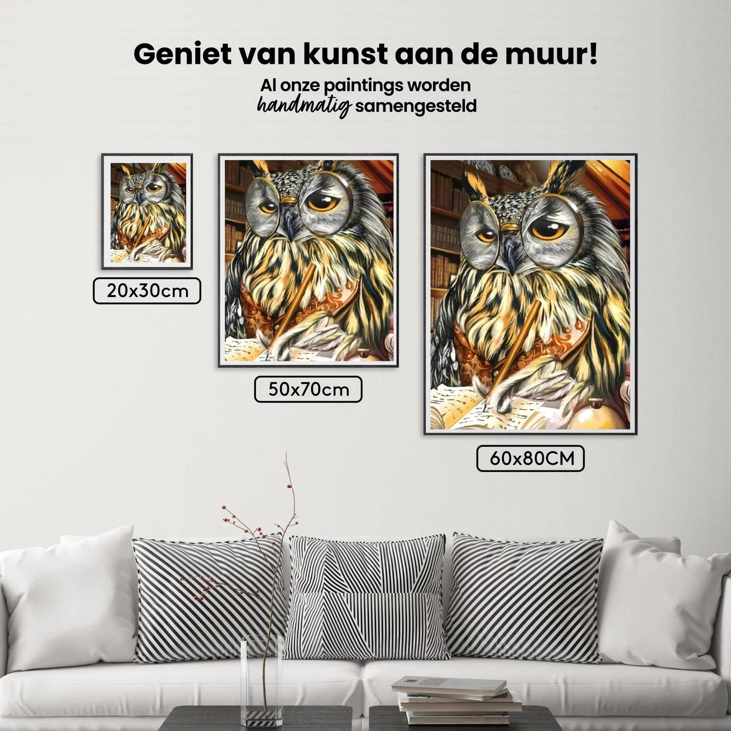 Diamond Painting Sowa pisze na papierze - SEOS Shop ®