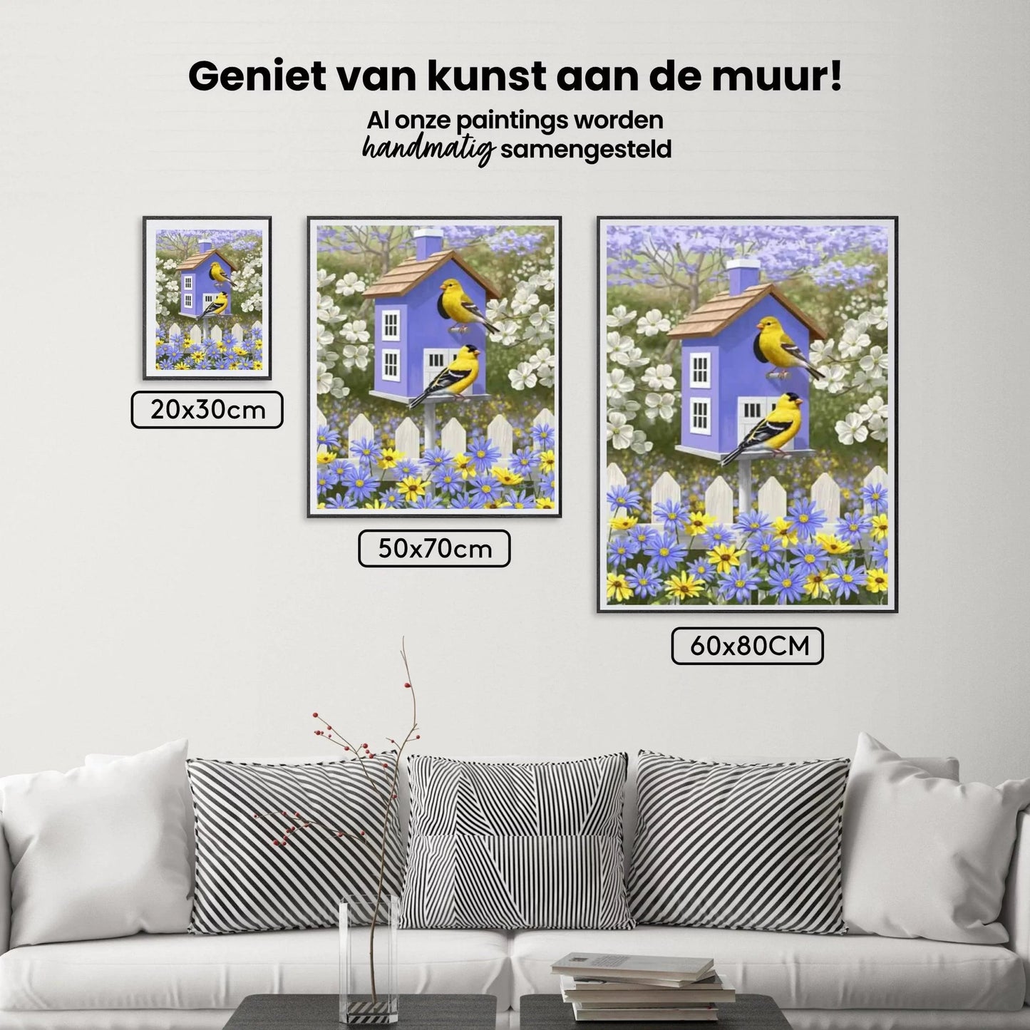 Diamond Painting Ptak w ogrodzie kwiatowym - SEOS Shop ®