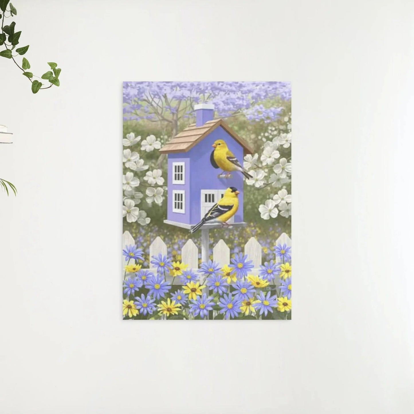 Diamond Painting Ptak w ogrodzie kwiatowym - SEOS Shop ®