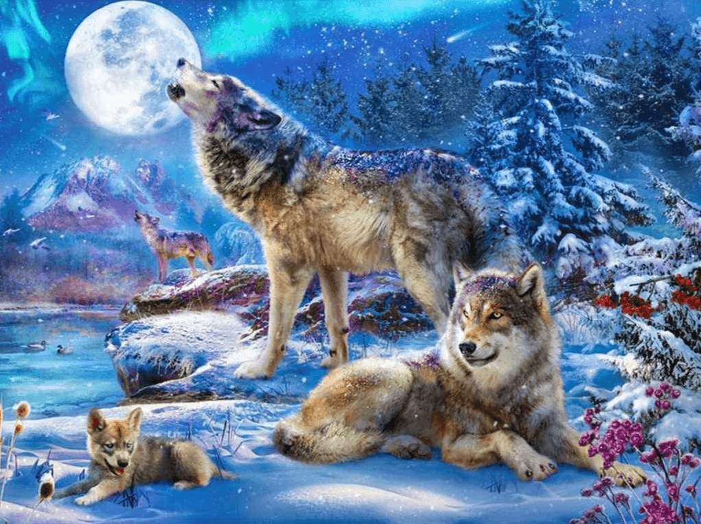Diamond Painting Wilk Zimowy i Jego Wycie - SEOS Shop ®