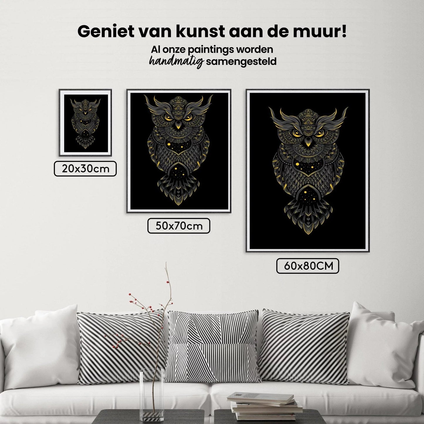 Diamond Painting Czarno-żółta sowa - SEOS Shop ®