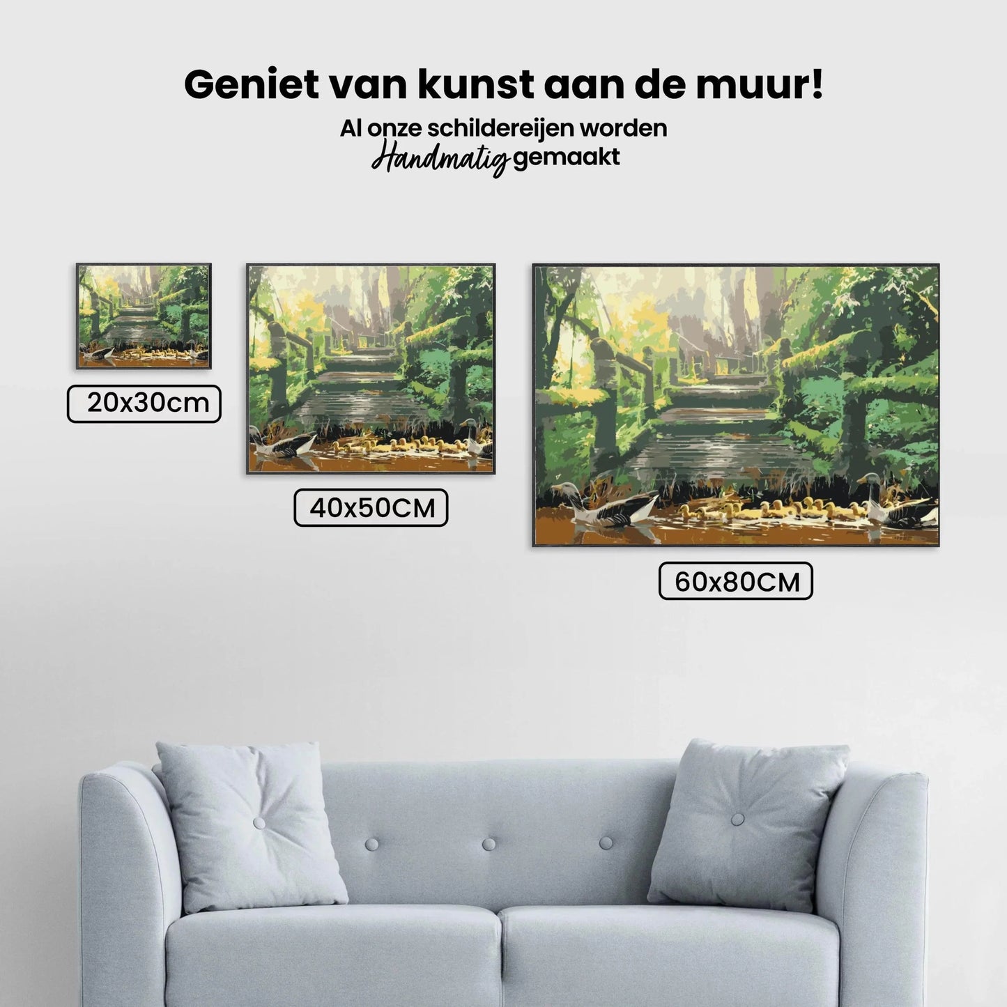 Diamond Painting - Rodzina kaczek w parku - SEOS®