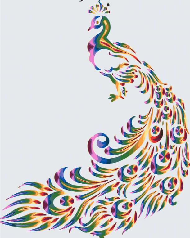 Diamond Painting - Kolorowy paw 2 - SEOS®