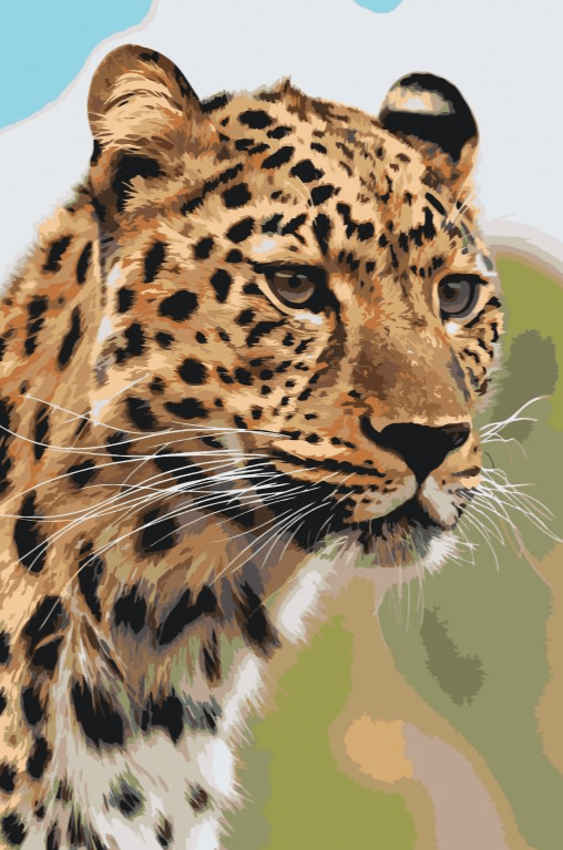 Diamond Painting - Widok polowania lamparta - SEOS®