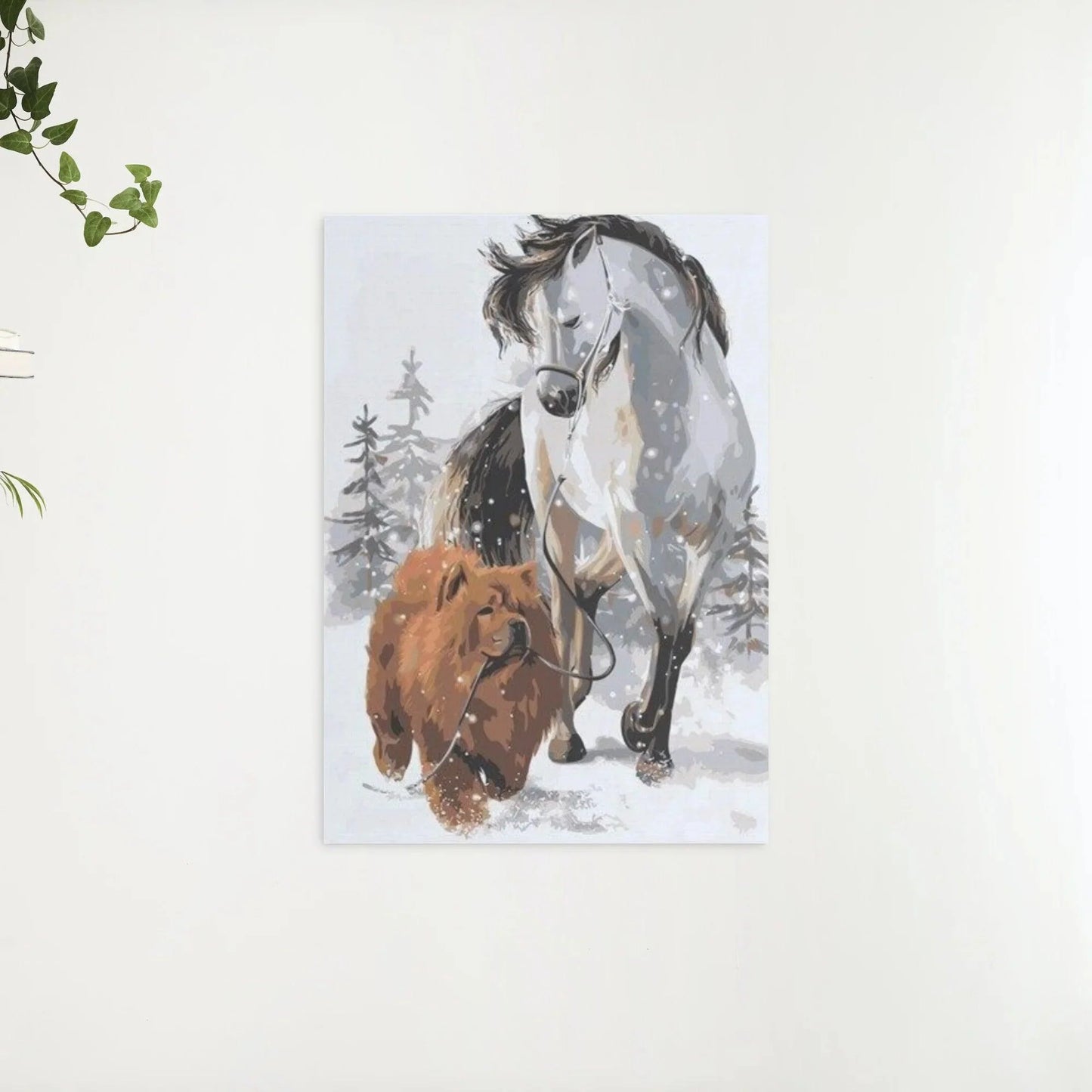 Diamond Painting - Pies z koniem - SEOS®