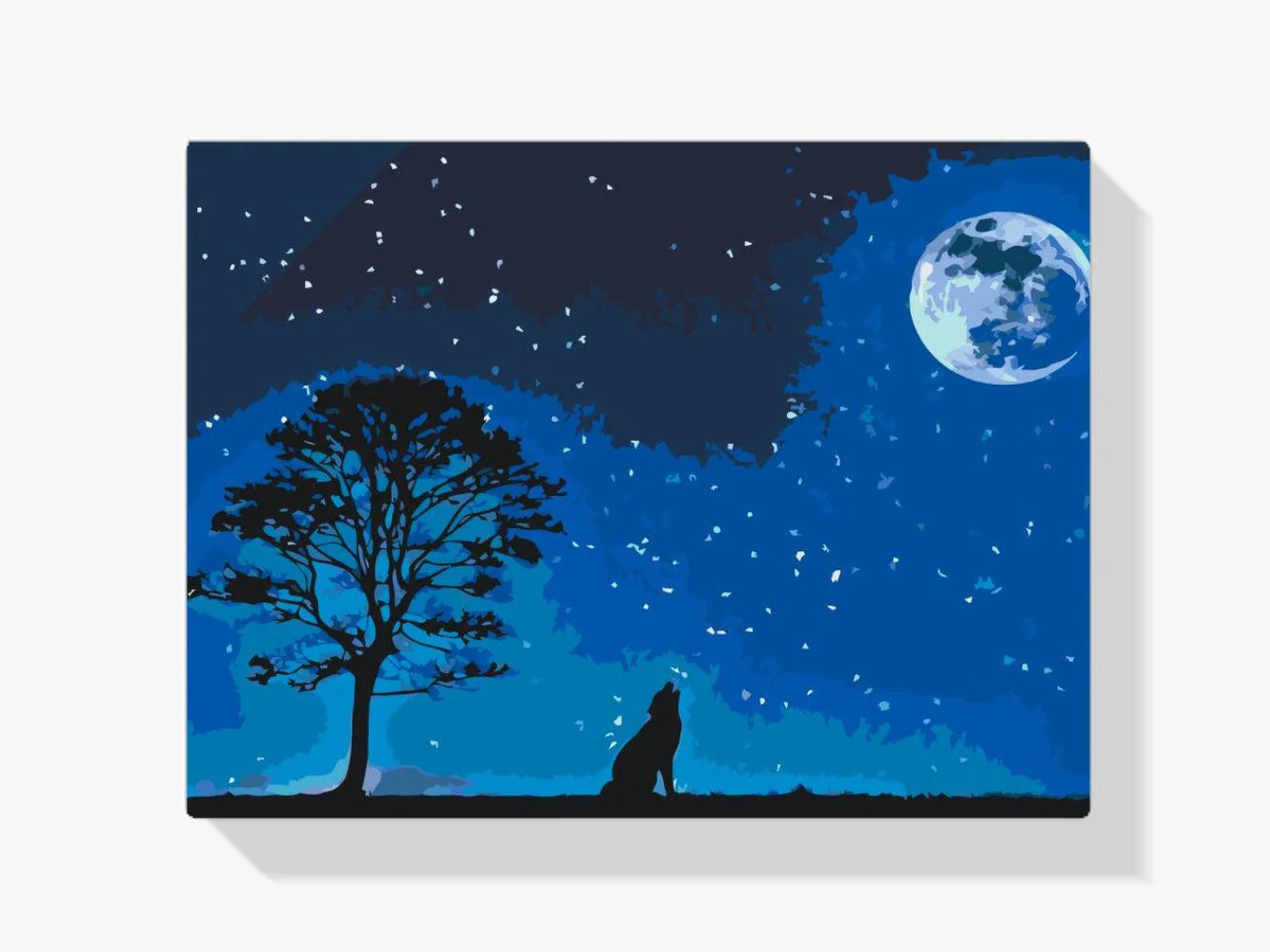 Diamond Painting - Płaczący pies przy pełni księżyca - SEOS®