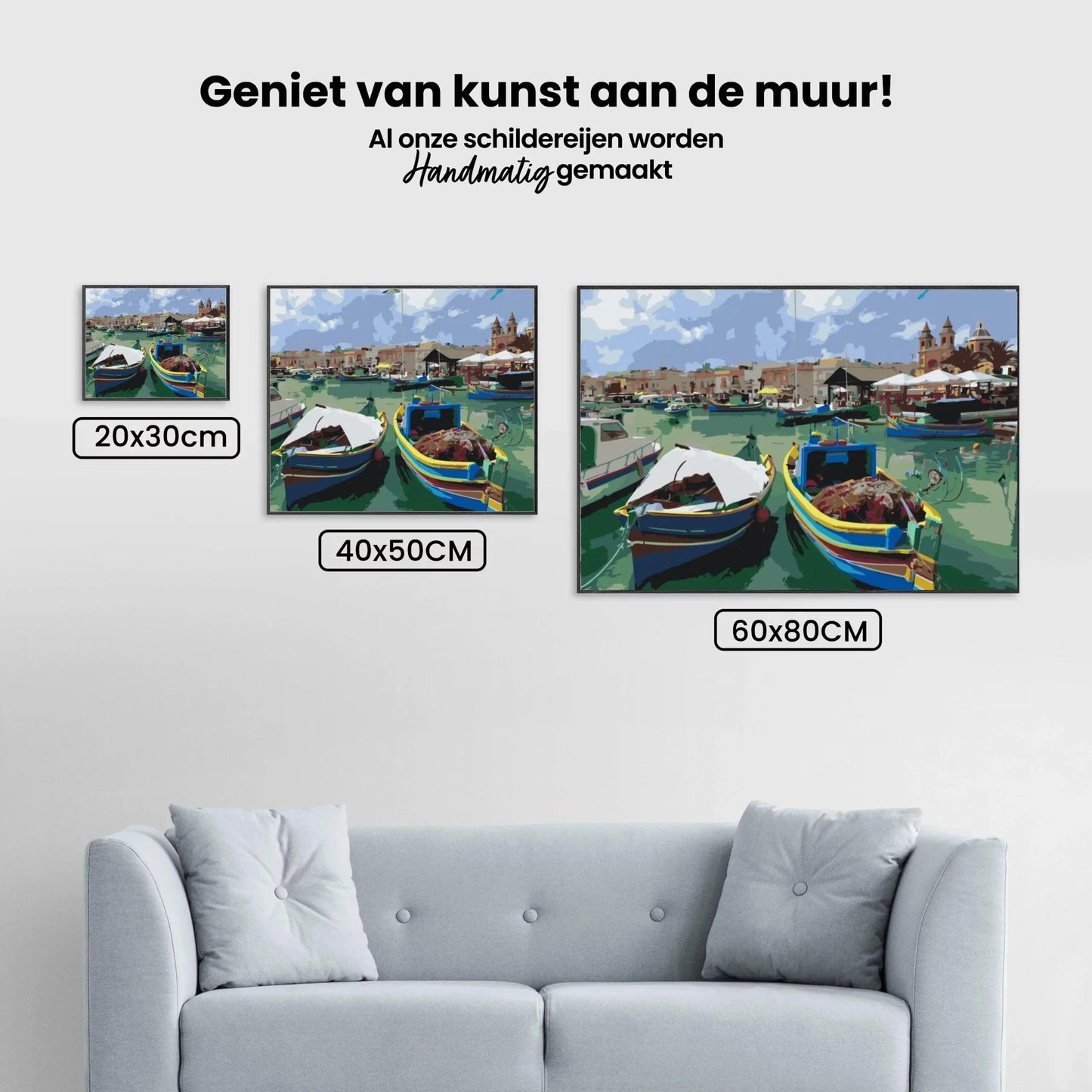 Diamond Painting - Kolorowe łodzie rybackie - SEOS Shop ®