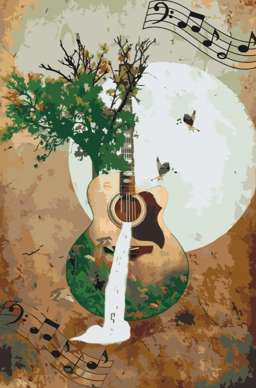 Diamond Painting - Naturalna gitara - SEOS Shop ®