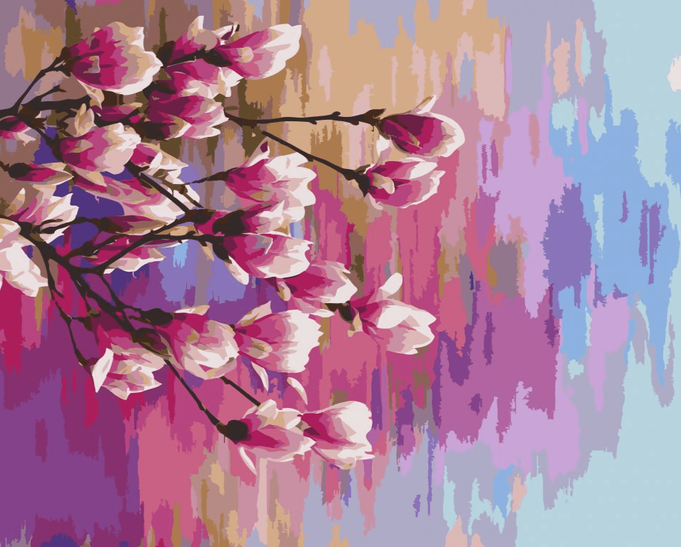 Diamond Painting - Tęczowa Magnolia - SEOS Shop ®