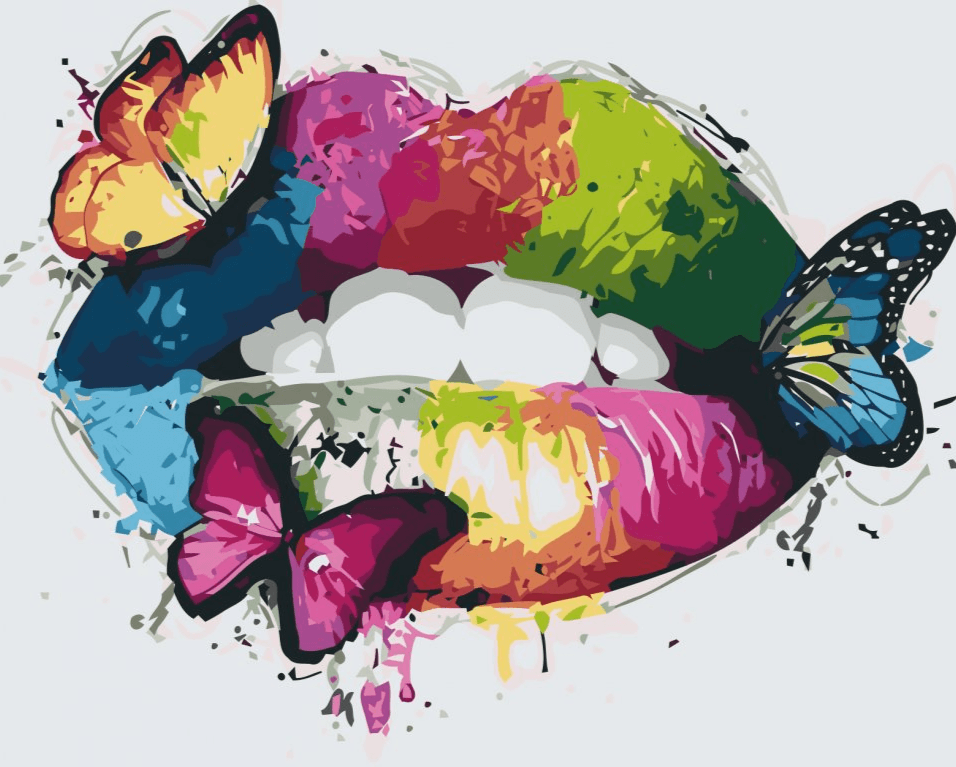 Diamond Painting - Tęczowe usta - SEOS Shop ®