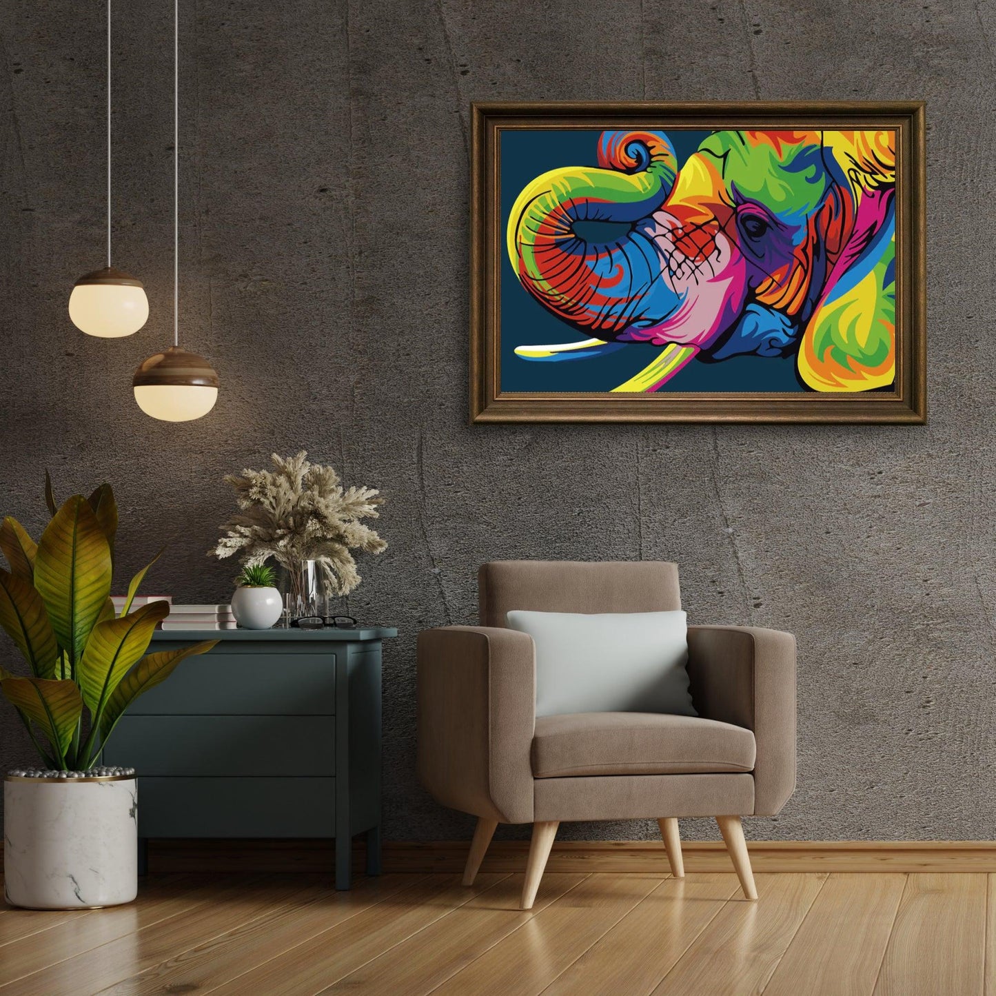 Diamond Painting - Abstrakcyjny Słoń - SEOS®