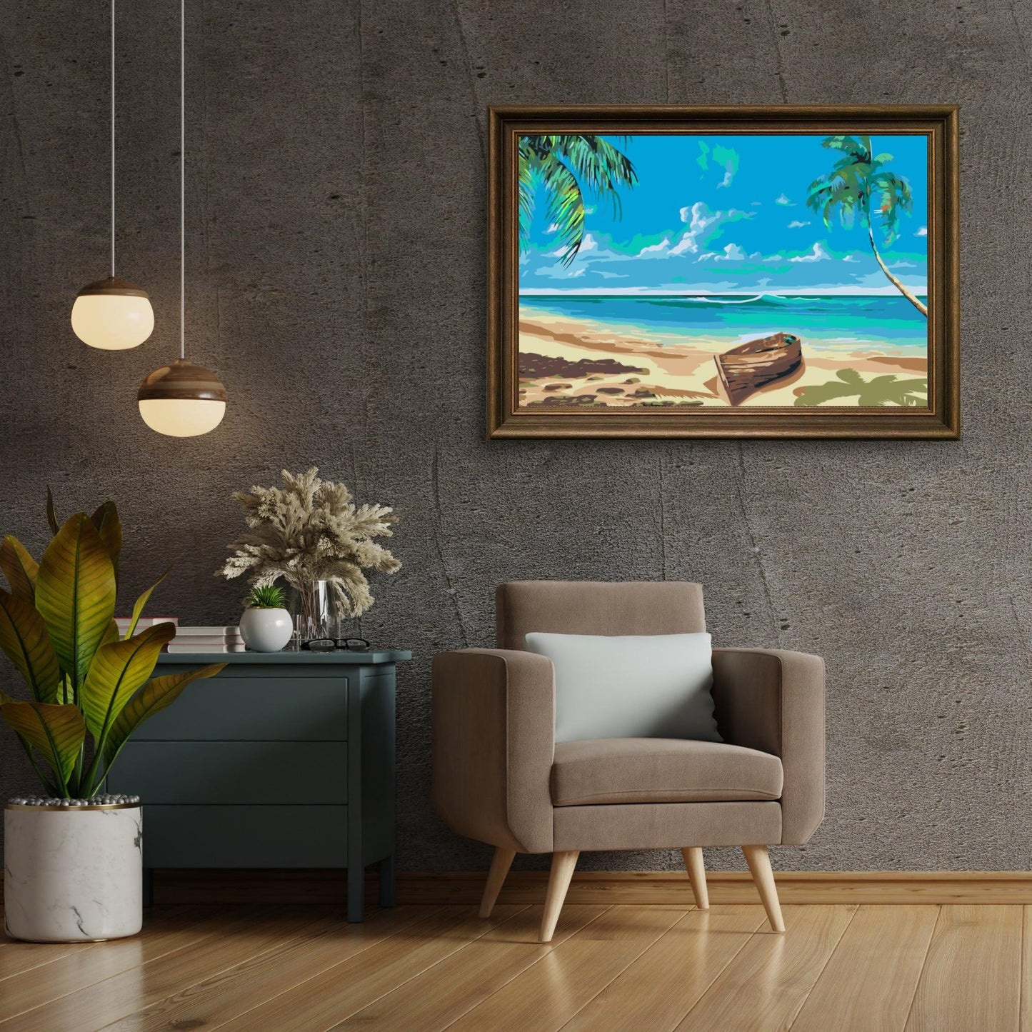 Diamond Painting - Łódź na plaży - SEOS Shop ®