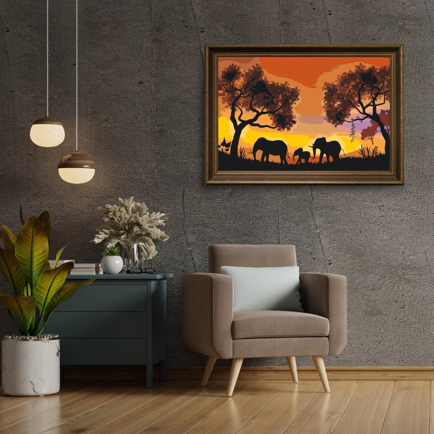 Diamond Painting - Rodzina słoni - SEOS®