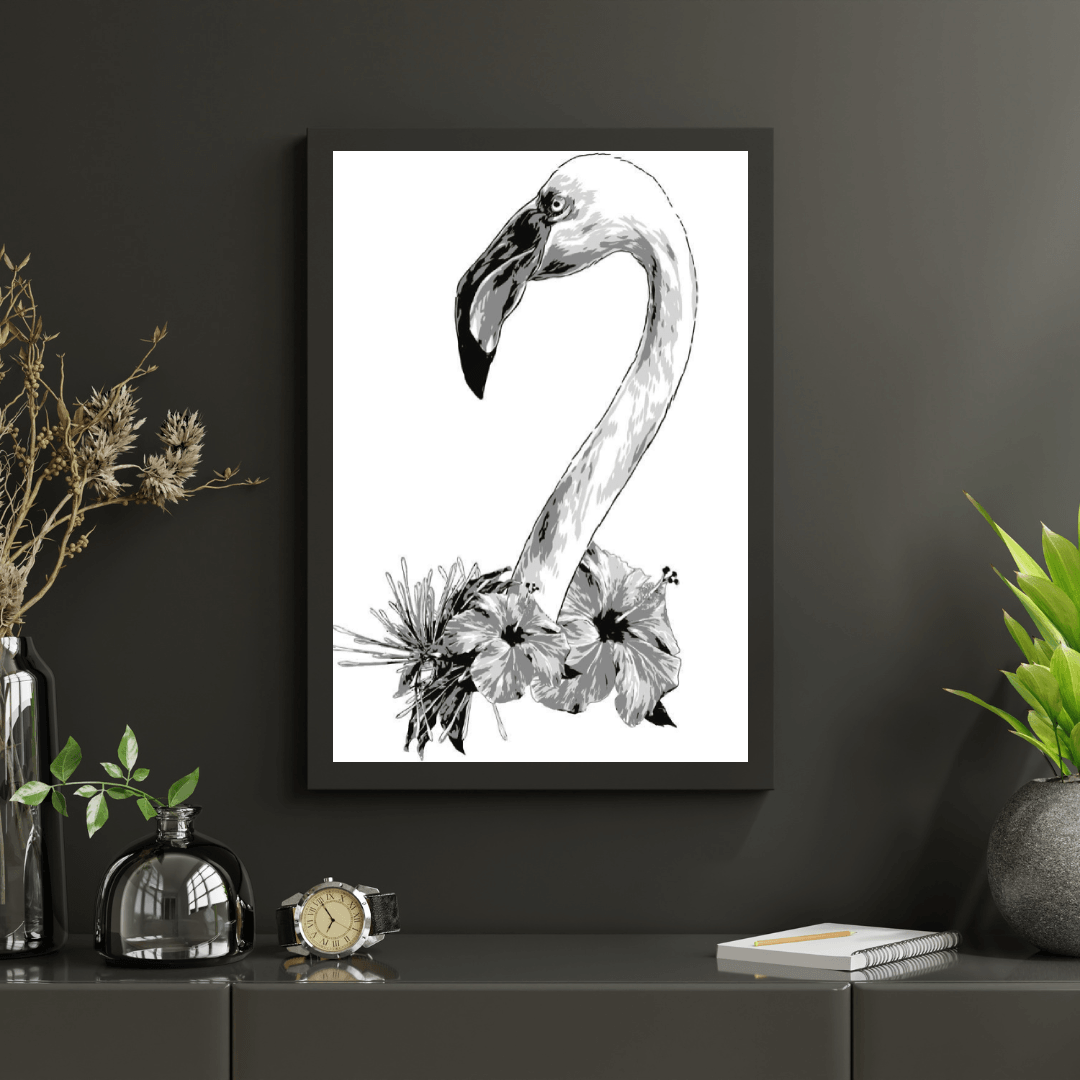 Diamond Painting - Głowa Flaminga - SEOS®