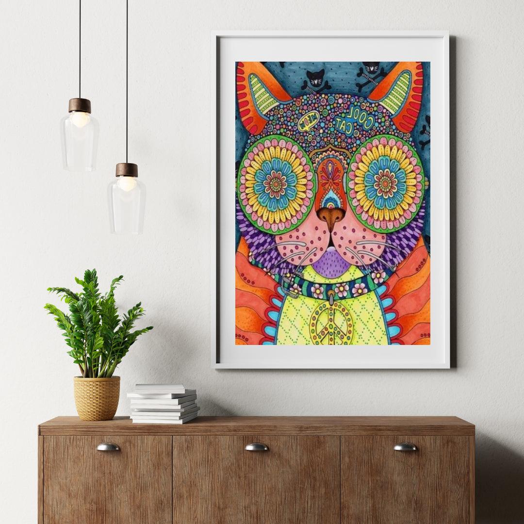 Diamond Painting - Fajny Cool Kot - SEOS Shop ®