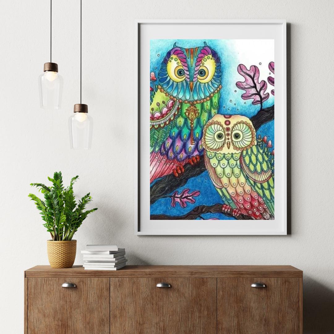 Diamond Painting - Kolorowa Sowa - SEOS®
