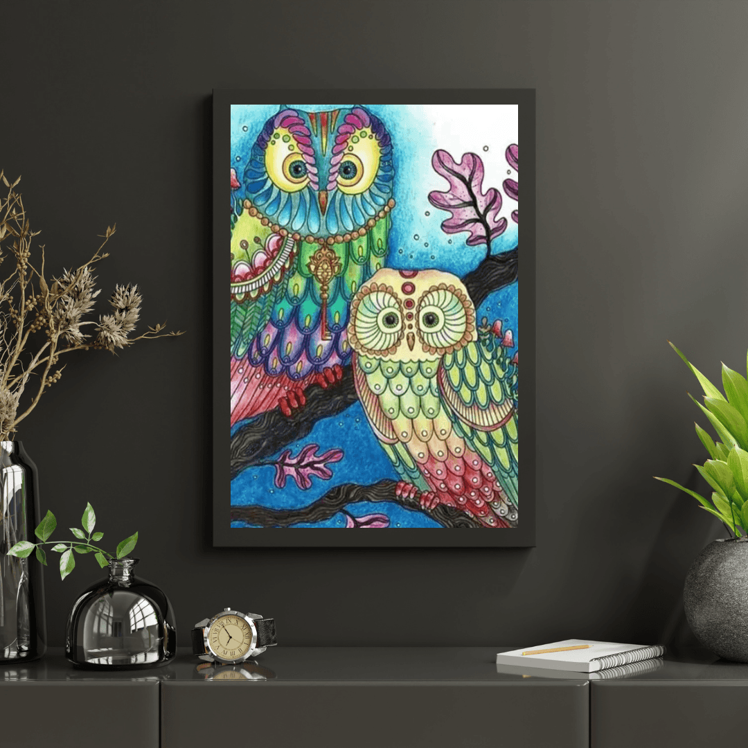 Diamond Painting - Kolorowa Sowa - SEOS®