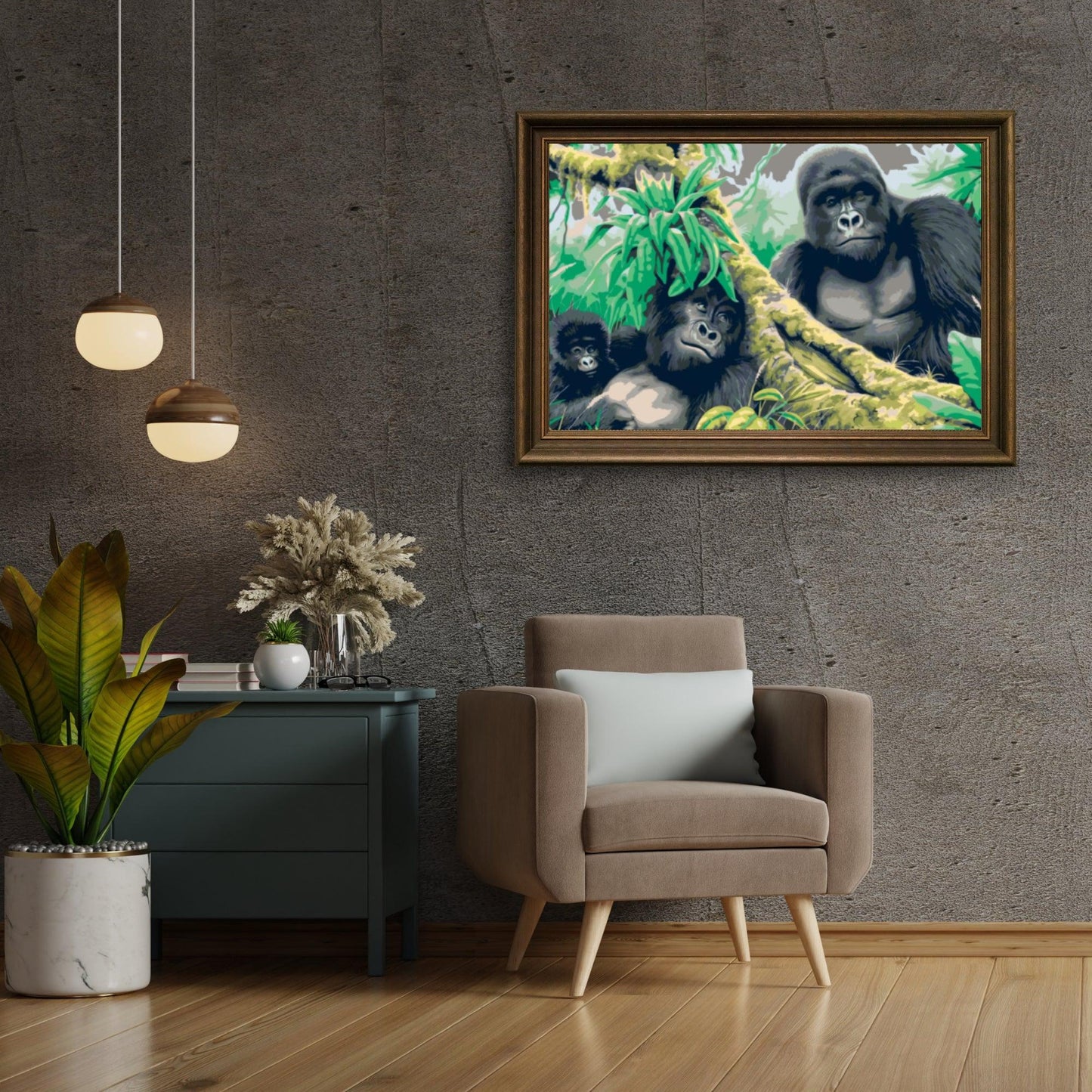 Diamond Painting - Rodzina goryli - SEOS®
