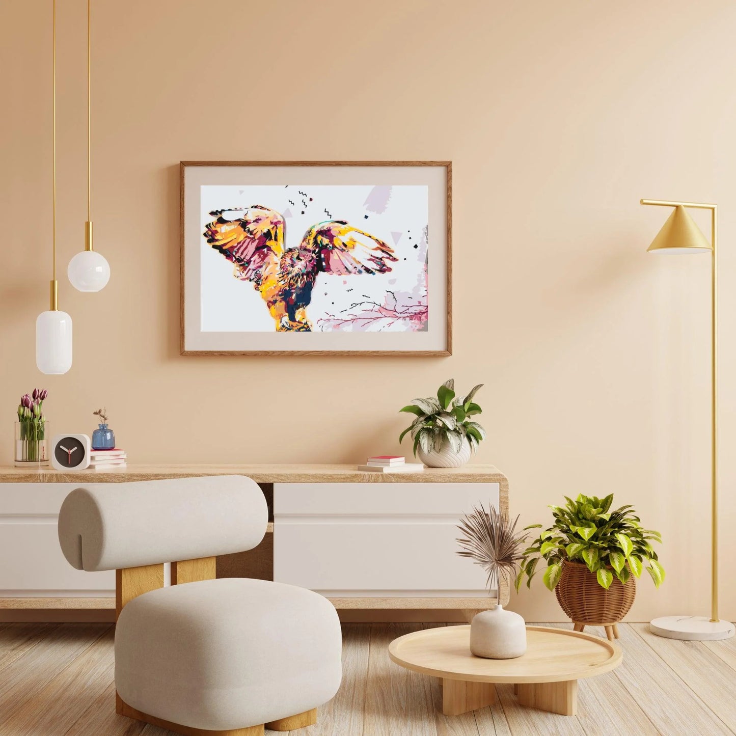 Diamond Painting - Złota Sowa Śnieżna - SEOS®