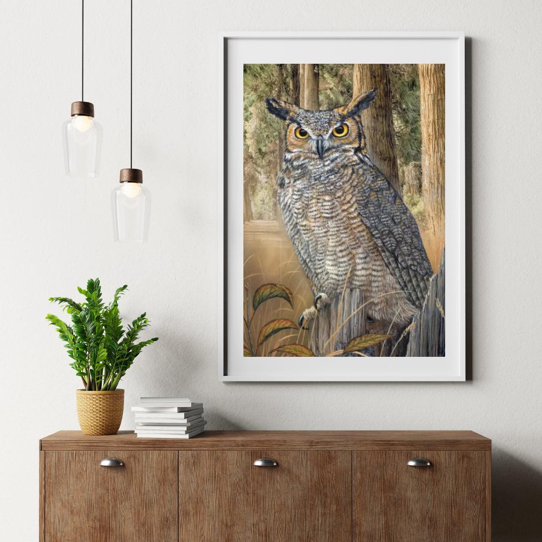Diamond Painting - Duża Sowa z Rogami