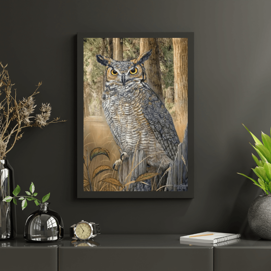 Diamond Painting - Duża Sowa z Rogami