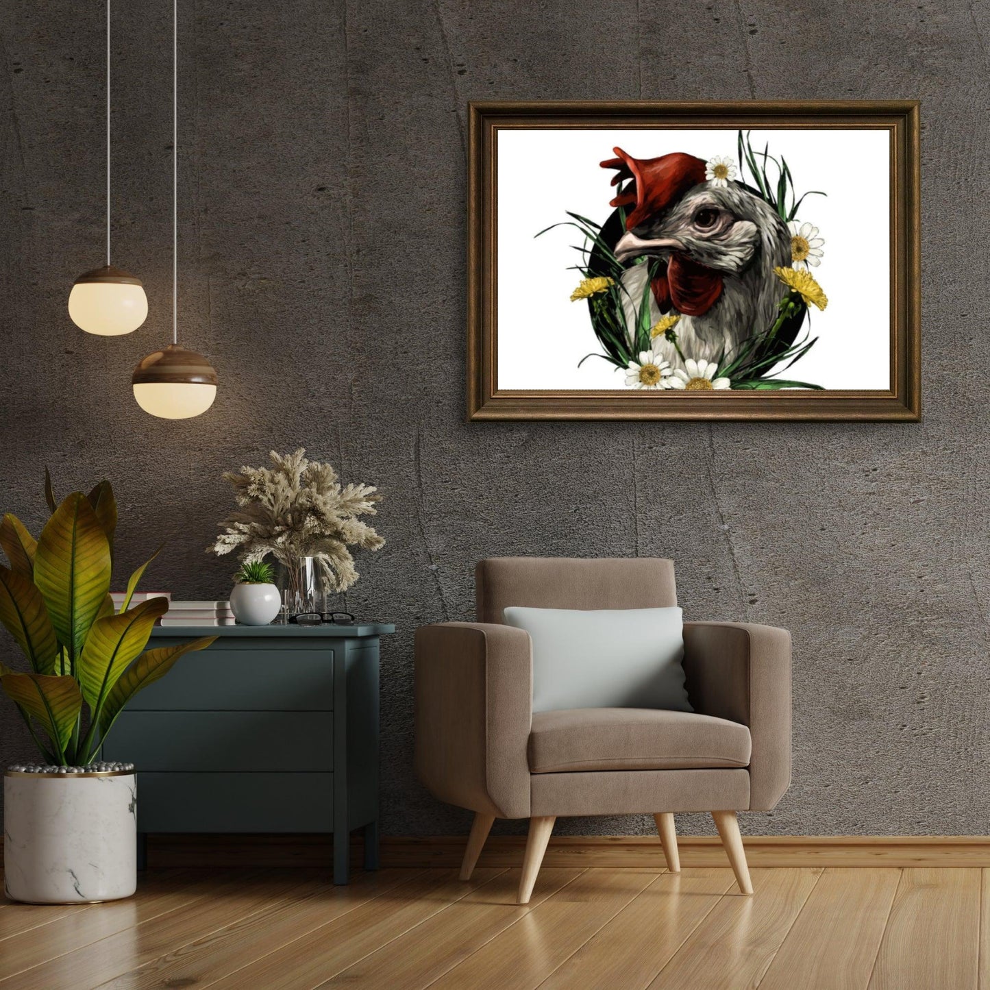 Diamond Painting - Kura w kwiecistej sukience - SEOS®