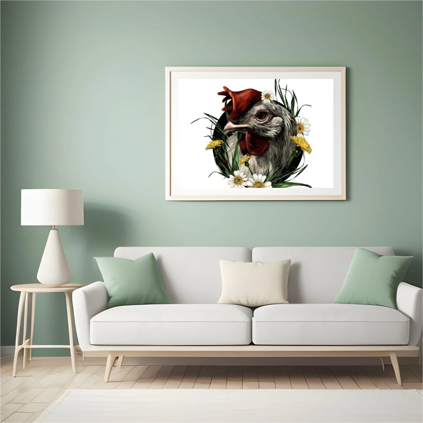 Diamond Painting - Kura w kwiecistej sukience - SEOS®