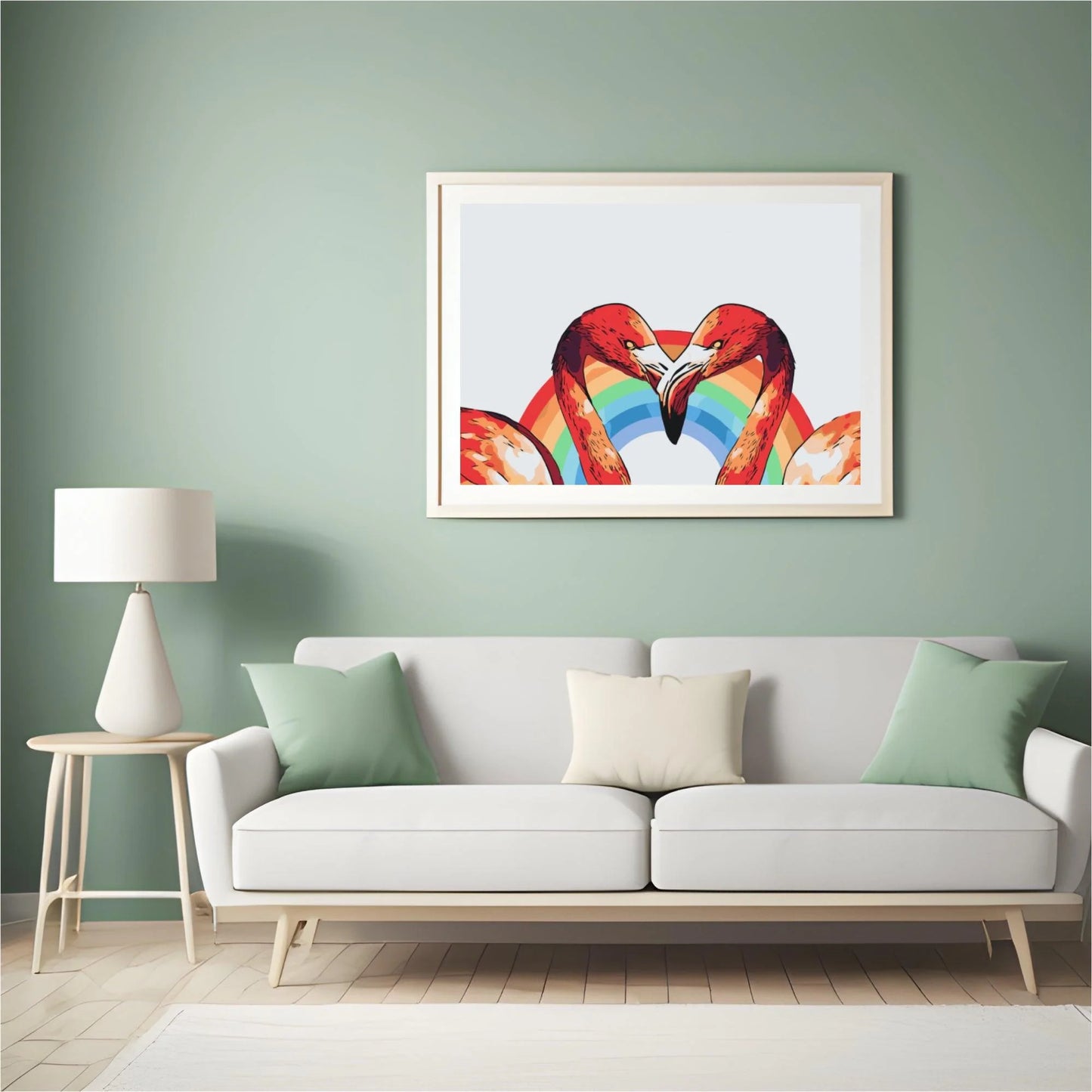 Diamond Painting - Flamingi w kształcie serca - SEOS®