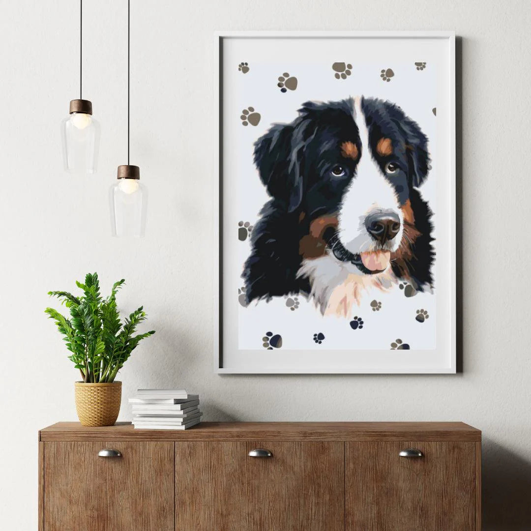 Diamond Painting - Pies z okrągłymi łapkami - SEOS®