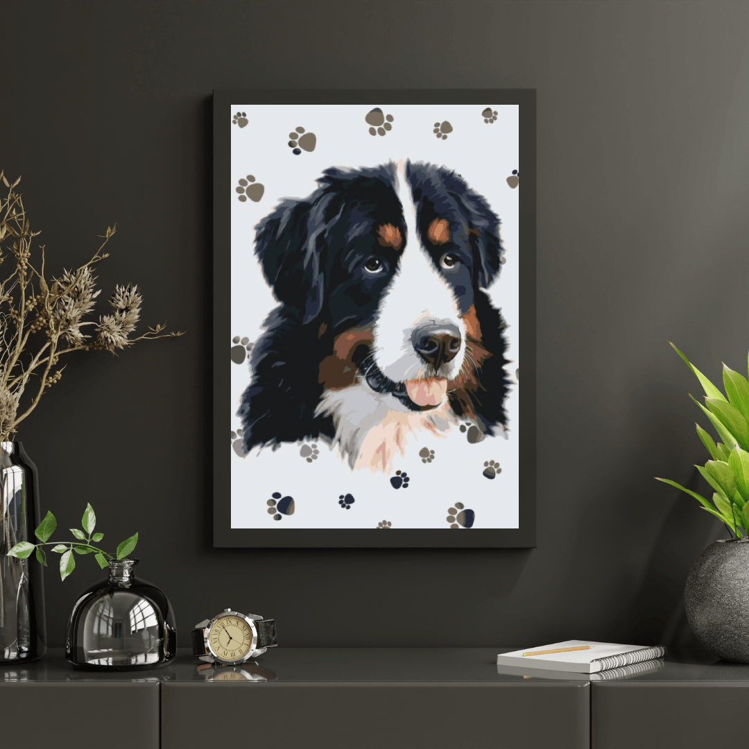 Diamond Painting - Pies z okrągłymi łapkami - SEOS®