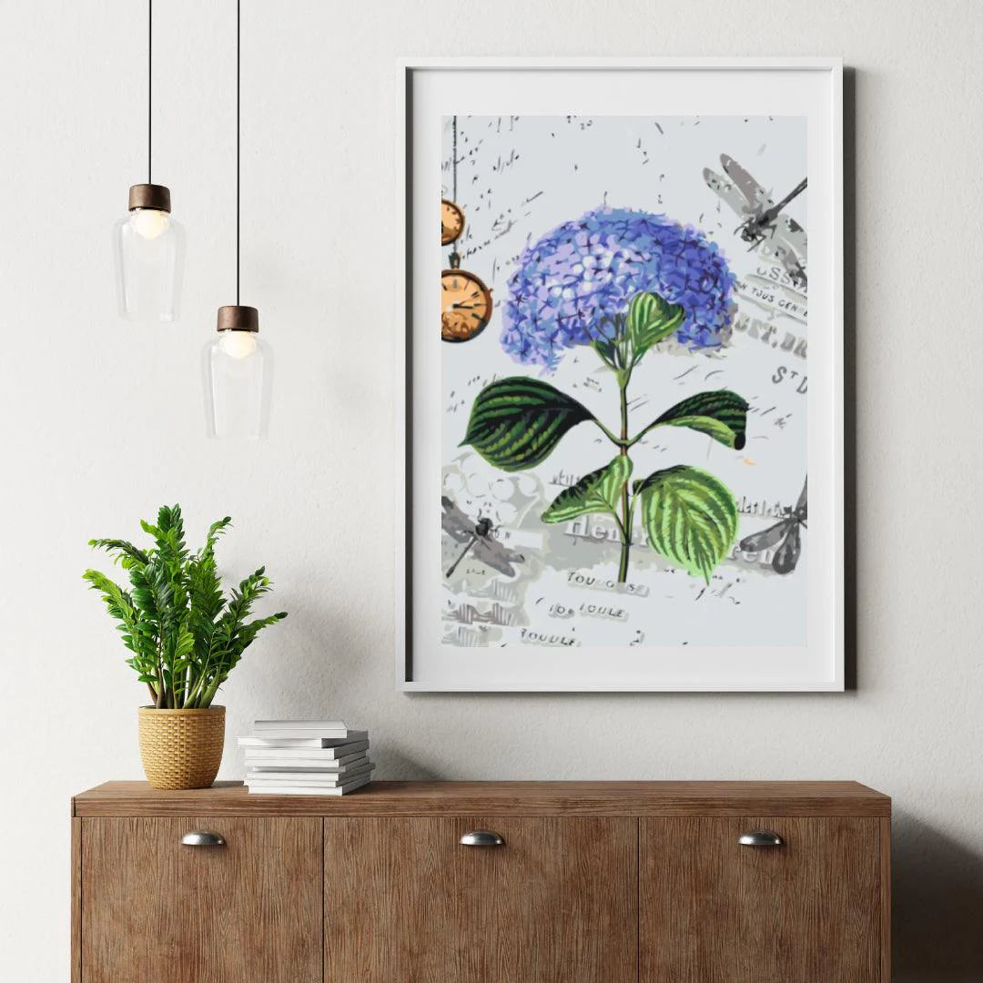 Diamond Painting - Hortensje i ważki - SEOS®
