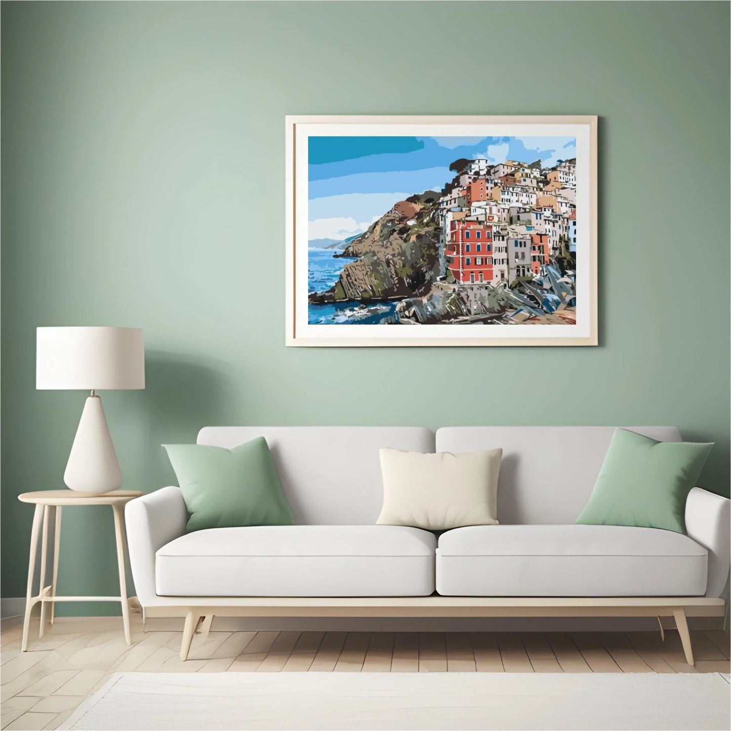 Diamond Painting - Domy nad brzegiem morza - SEOS Shop ®