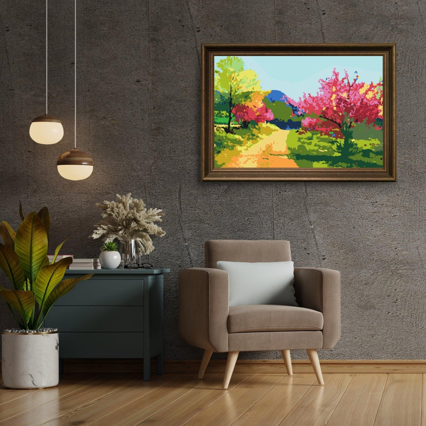 Diamond Painting - Kolorowy krajobraz - SEOS Shop ®