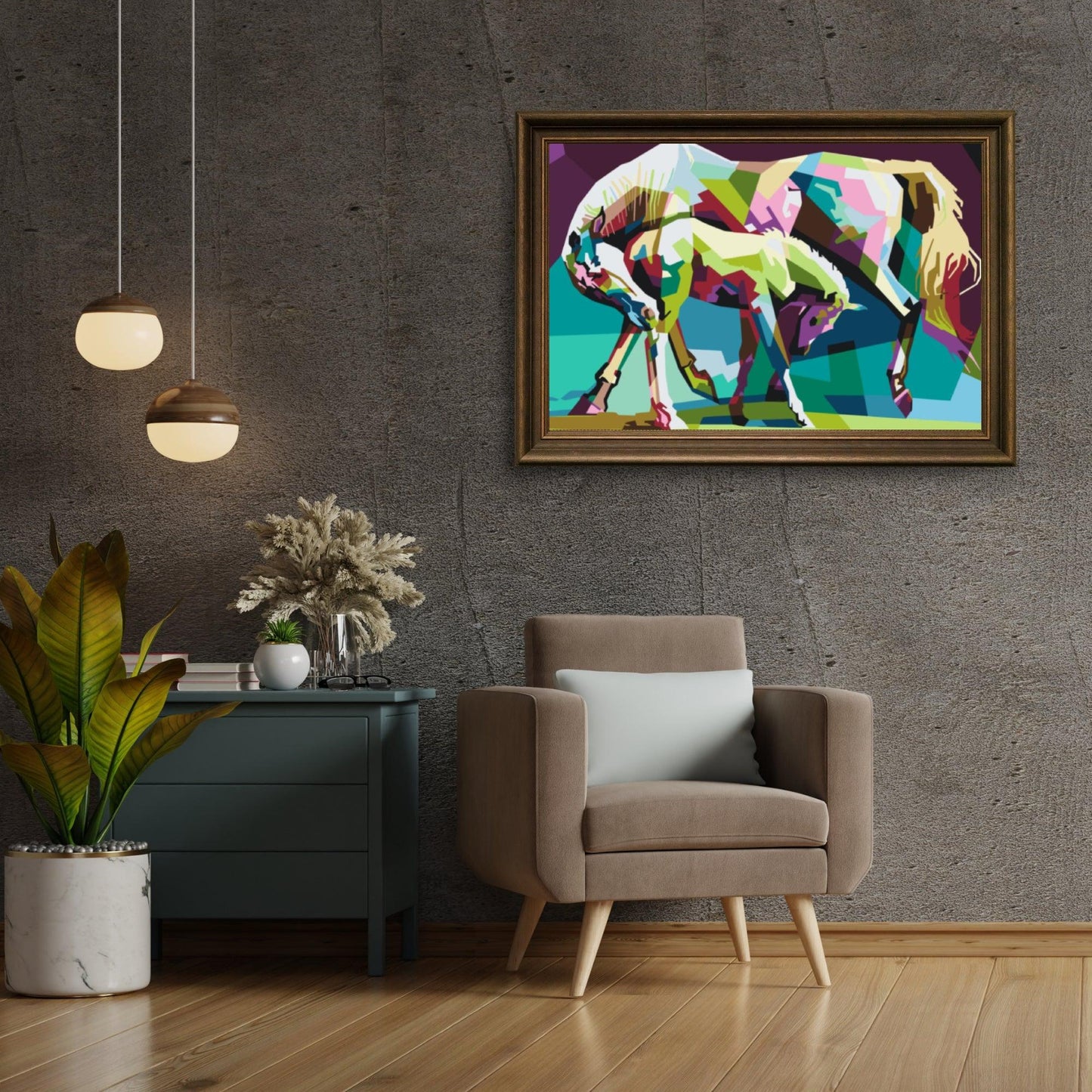 Diamond Painting - Kolorowe konie - SEOS®