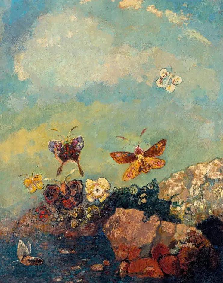 Diamond Painting Malowanie kolorowych motyli
