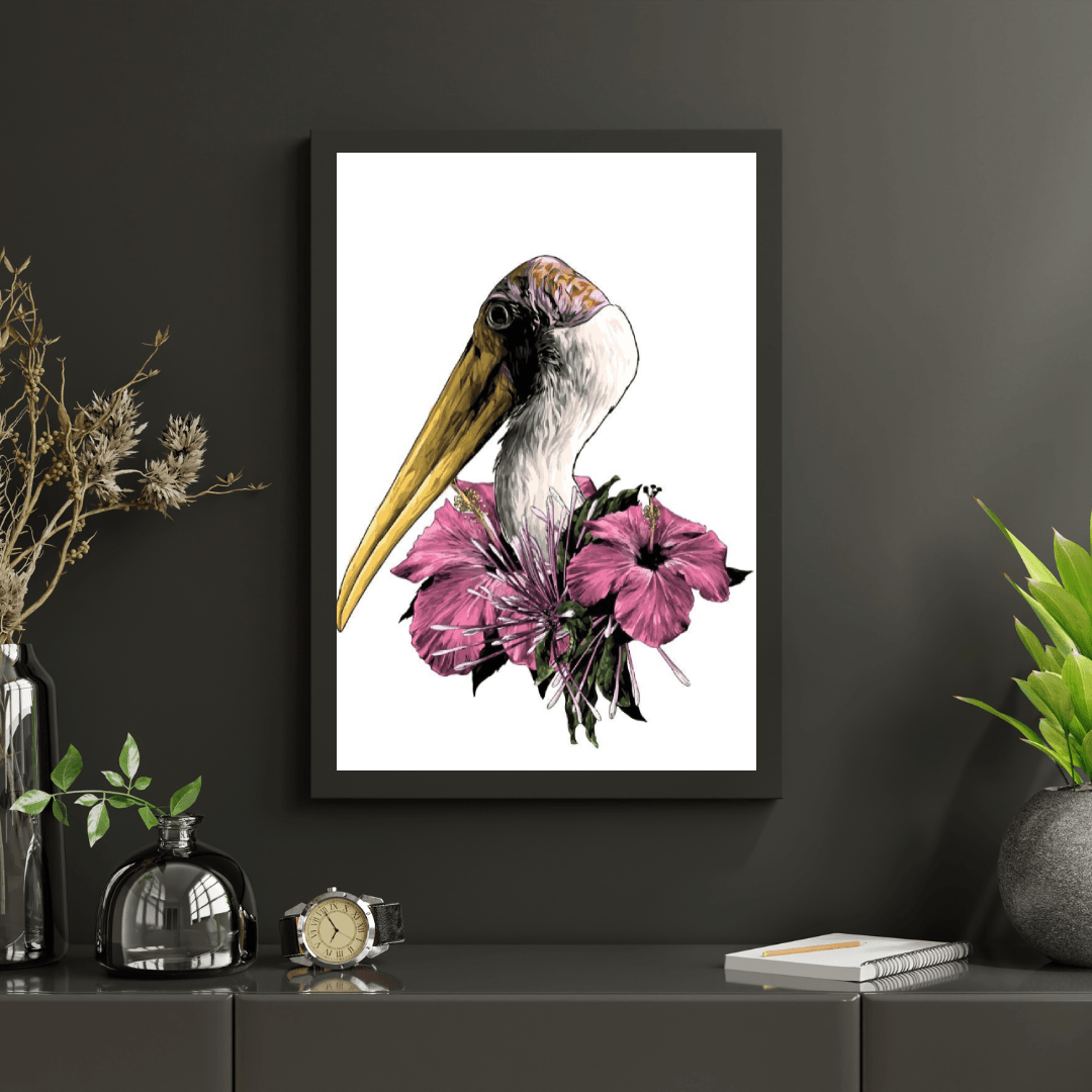 Diamond Painting - Głowa bociana - SEOS®