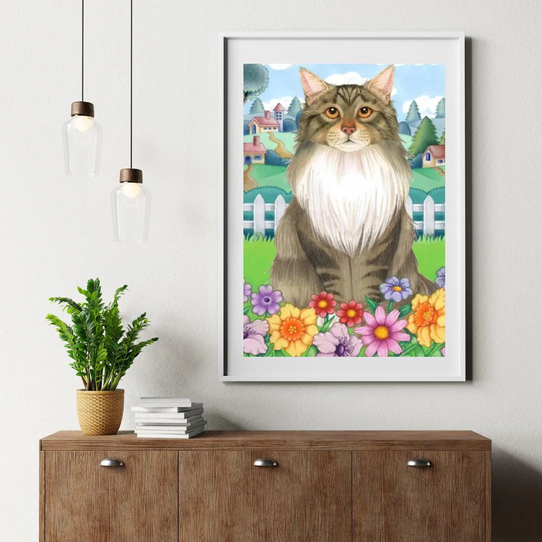 Diamond Painting - Wiosenna Maine Coon