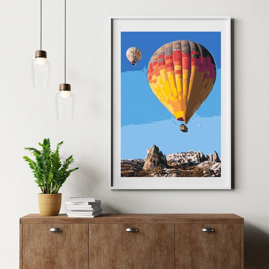 Diamond Painting - Balony na gorące powietrze w górach - SEOS Shop ®